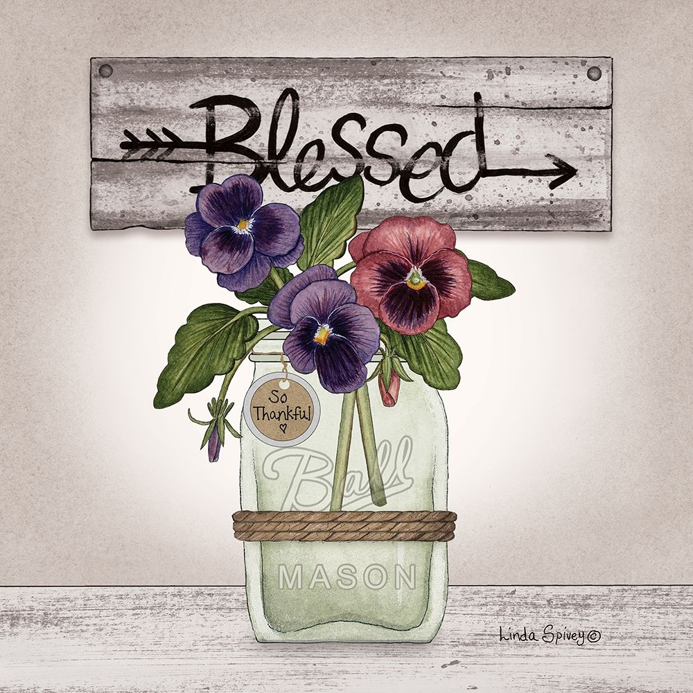 Pansy Blessing art print by Linda Spivey for $57.95 CAD