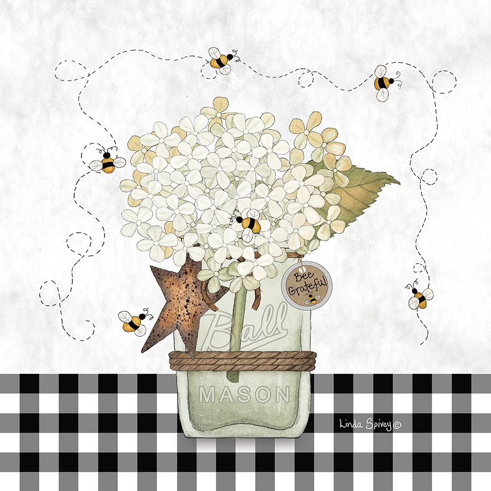 Bee Grateful art print by Linda Spivey for $57.95 CAD