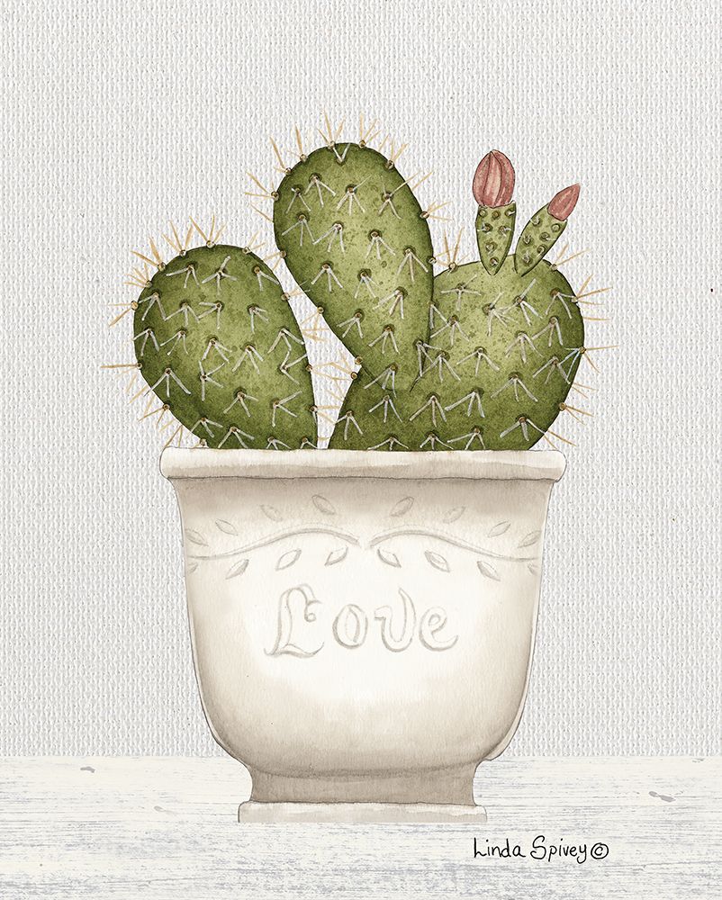 Prickly Pear Cactus art print by Linda Spivey for $57.95 CAD