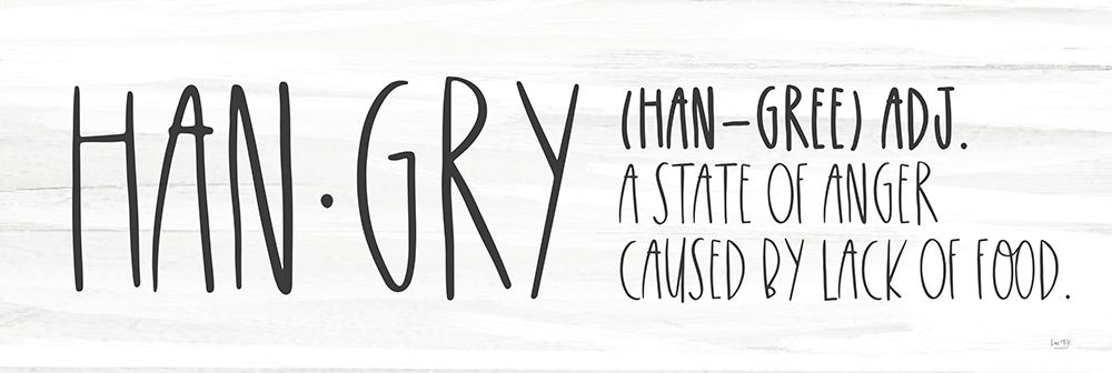 Hangry Definition art print by Lux + Me Designs for $57.95 CAD