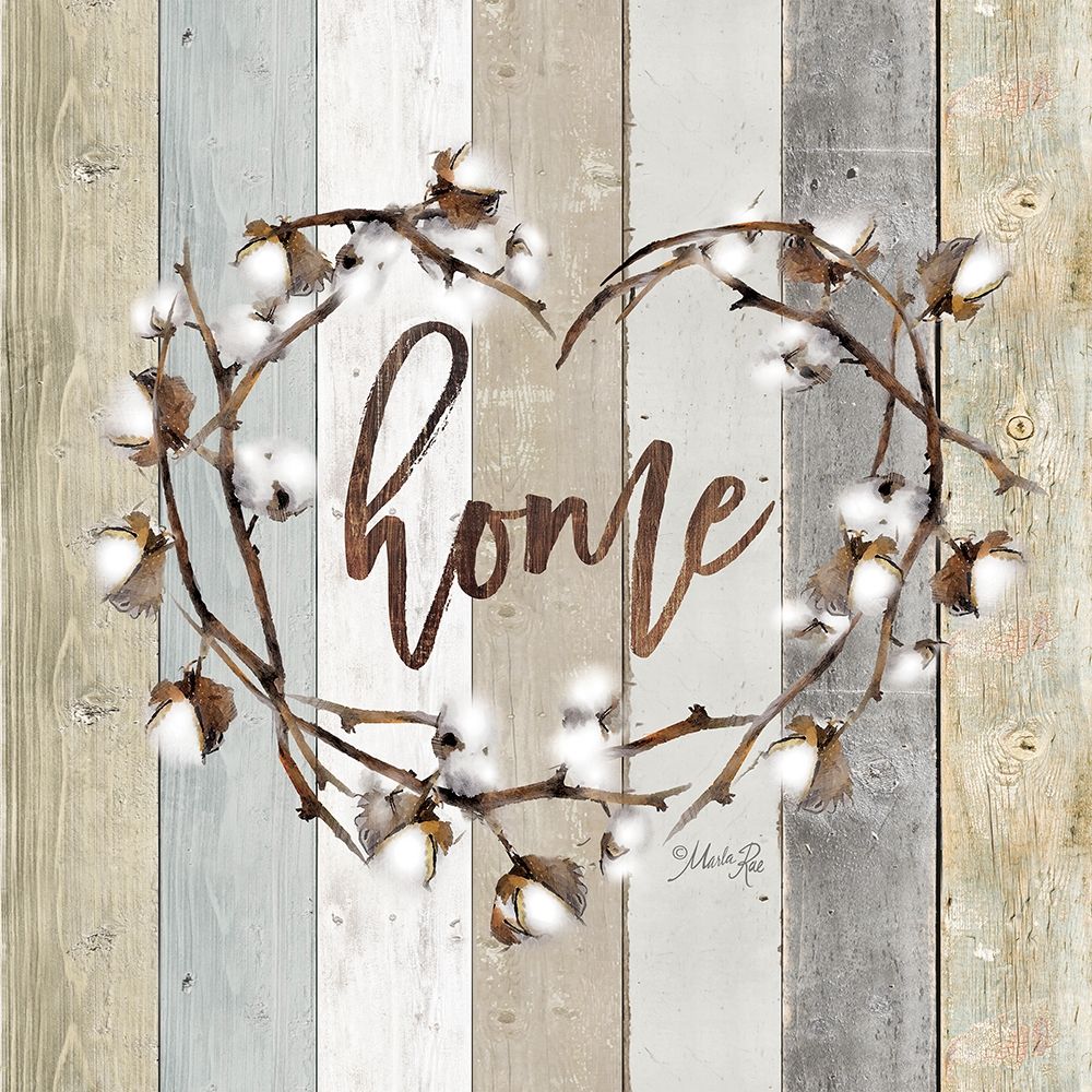 Home Cotton Wreath art print by Marla Rae for $57.95 CAD