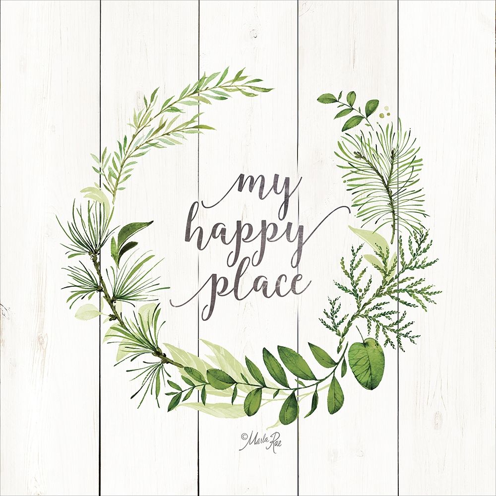My Happy Place Wreath art print by Marla Rae for $57.95 CAD