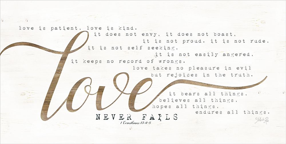 Love Never Fails art print by Marla Rae for $57.95 CAD