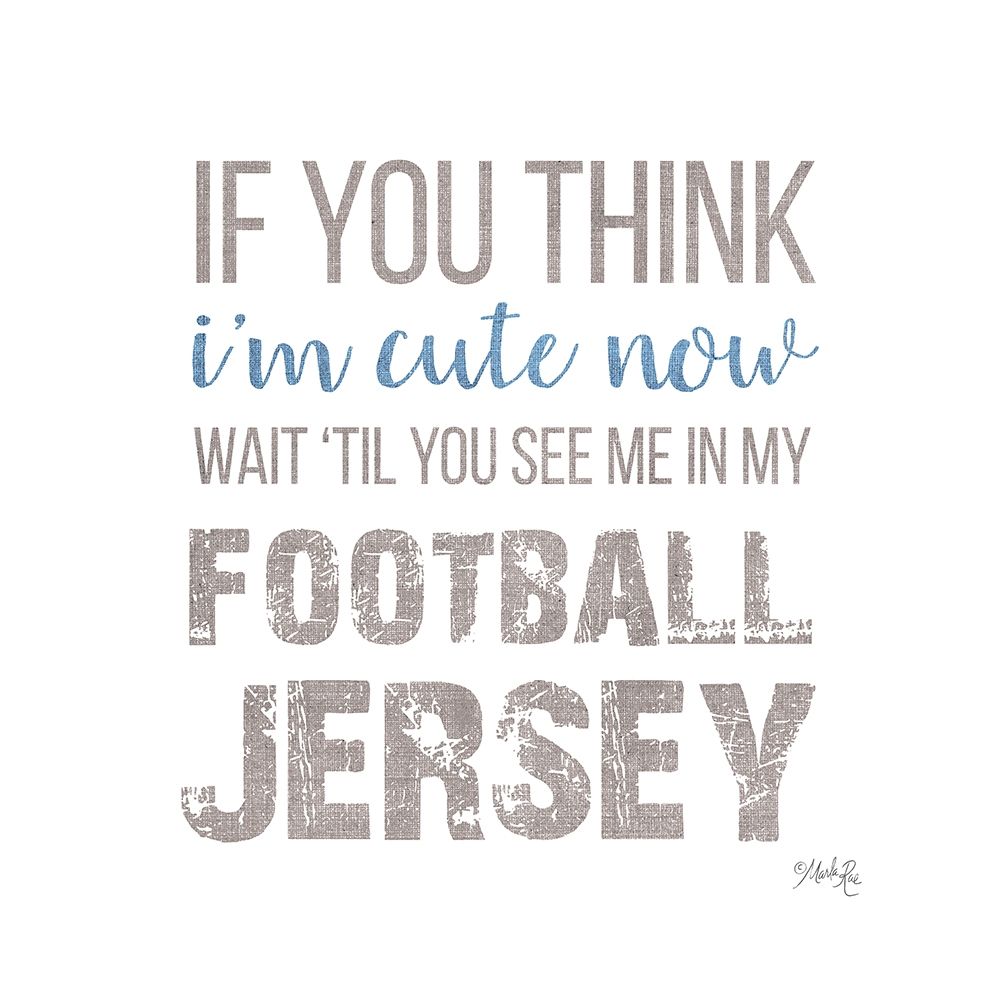 Cute in My Football Jersey art print by Marla Rae for $57.95 CAD