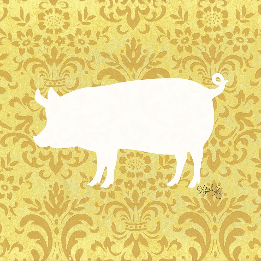 Pig Silhouette art print by Marla Rae for $57.95 CAD