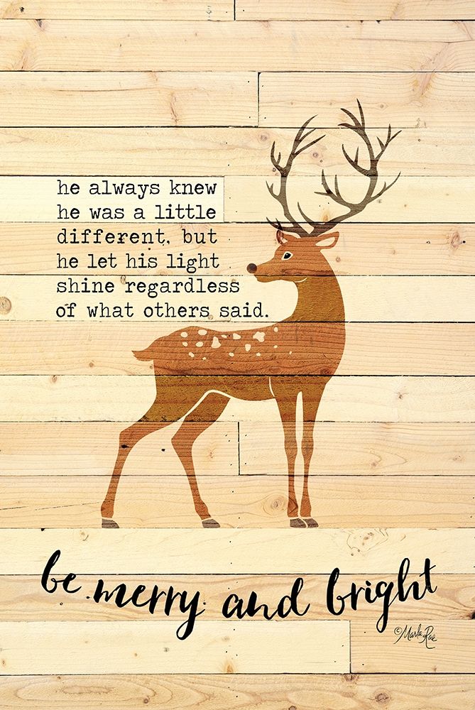 Be Merry and Bright Deer art print by Marla Rae for $57.95 CAD