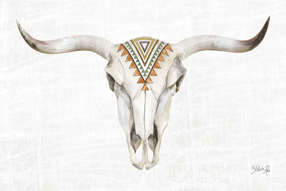 Tribal Skull III art print by Marla Rae for $57.95 CAD