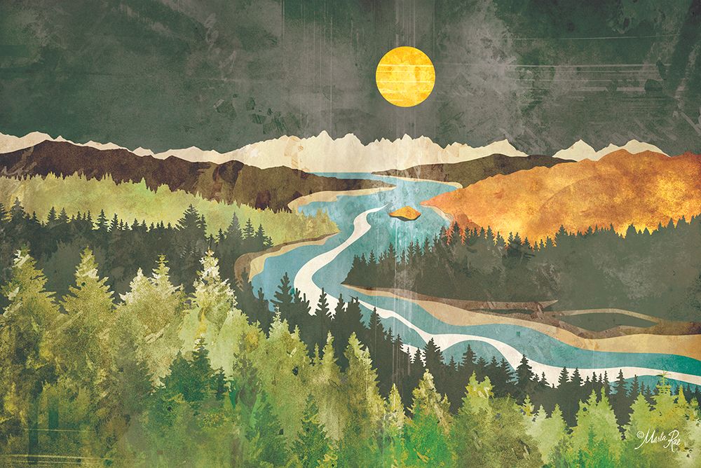 Mountain Moonlight art print by Marla Rae for $57.95 CAD