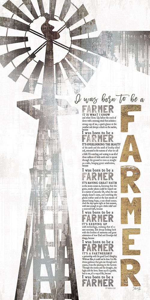 Born to be a Farmer art print by Marla Rae for $57.95 CAD