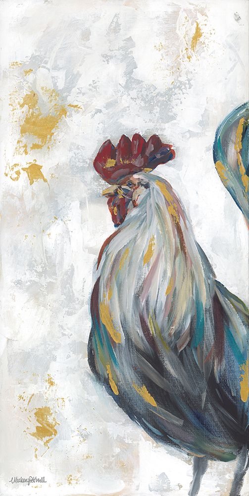 Jewel Toned Rooster art print by Mackenzie Kissell for $57.95 CAD