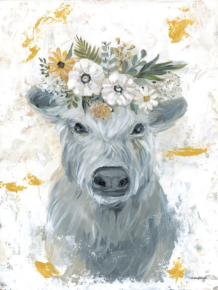 Sweet Sunshine Cow art print by Mackenzie Kissell for $57.95 CAD