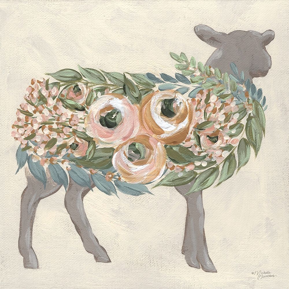 Audrey the Lamb    art print by Michele Norman for $57.95 CAD