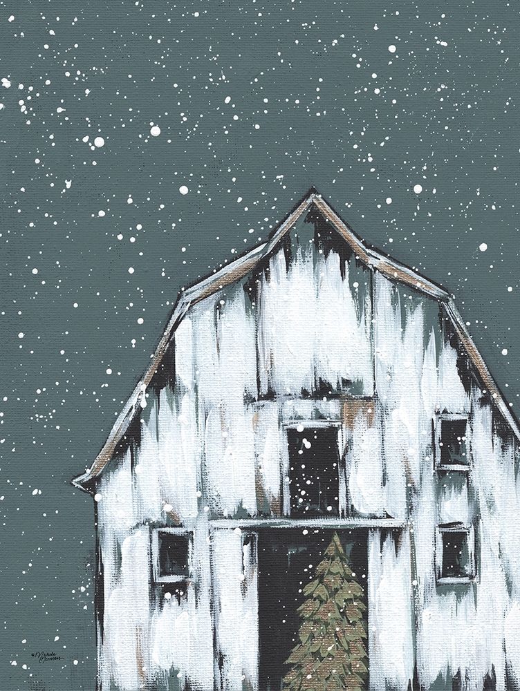 Winter Night Barn art print by Michele Norman for $57.95 CAD