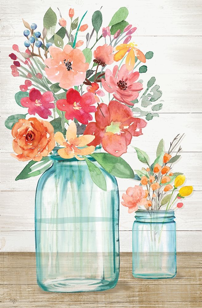 Country Floral Still Life art print by Mollie B. for $57.95 CAD