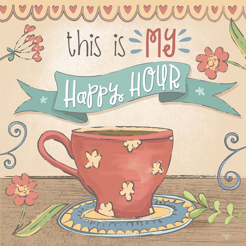 Coffee Happy Hour art print by Mollie B. for $57.95 CAD