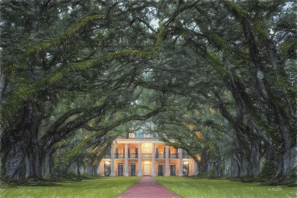 Oak Alley Plantation in the Evening art print by Martin Podt for $57.95 CAD