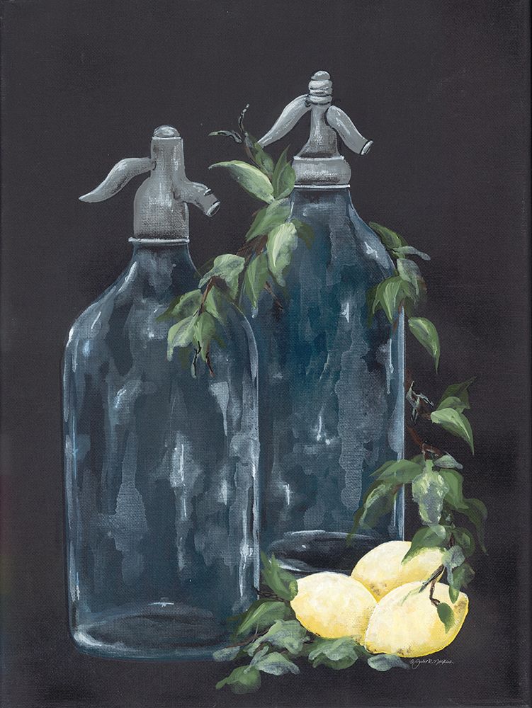 Seltzer Bottle with Lemons art print by Julie Norkus for $57.95 CAD