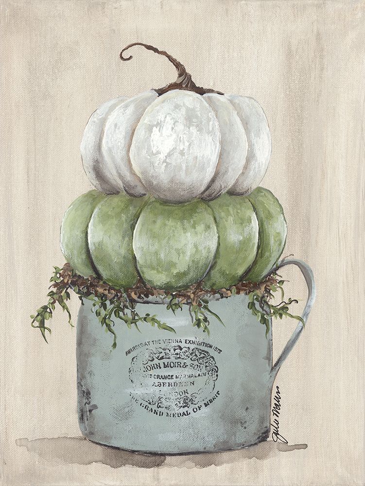 Enamelware with Pumpkin art print by Julie Norkus for $57.95 CAD