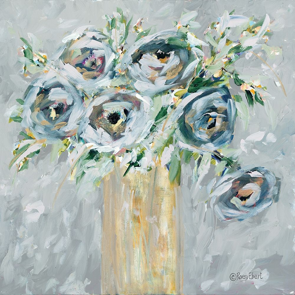 Blooms in Gold Vase art print by Roey Ebert for $57.95 CAD