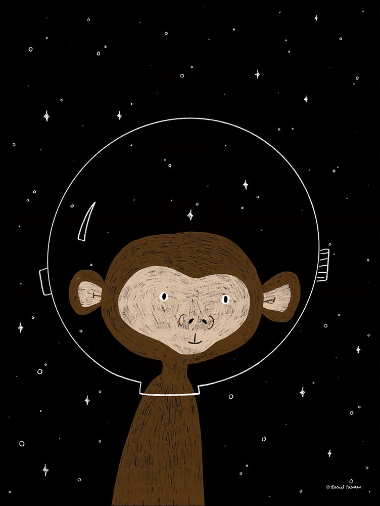 Monkey in Space art print by Rachel Nieman for $57.95 CAD