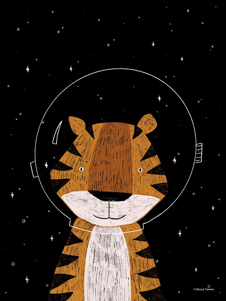 Tiger in Space art print by Rachel Nieman for $57.95 CAD