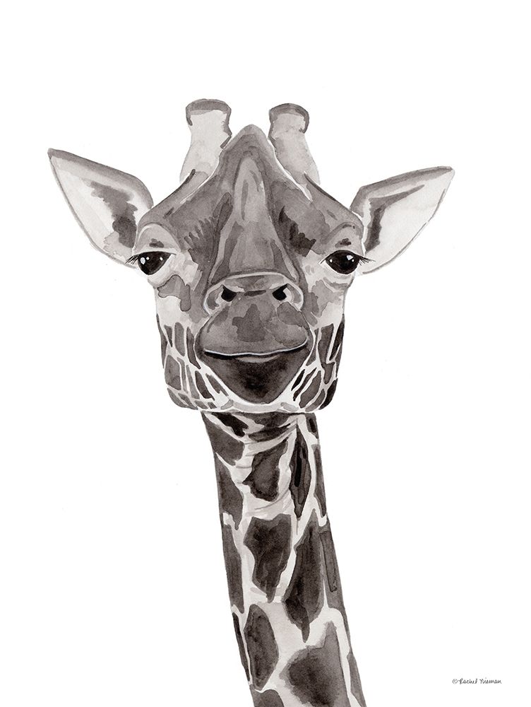 Safari Giraffe Peek-a-boo art print by Rachel Nieman for $57.95 CAD