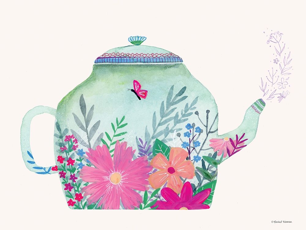 Garden Teapot art print by Rachel Nieman for $57.95 CAD