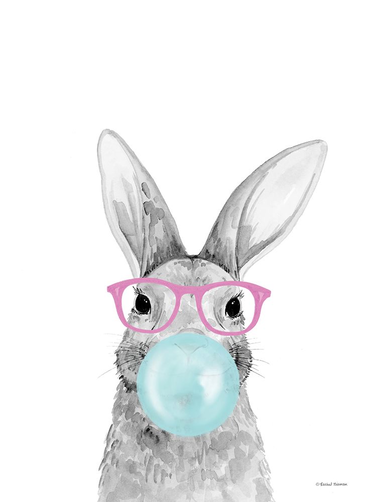 Bubble Gum Bunny art print by Rachel Nieman for $57.95 CAD