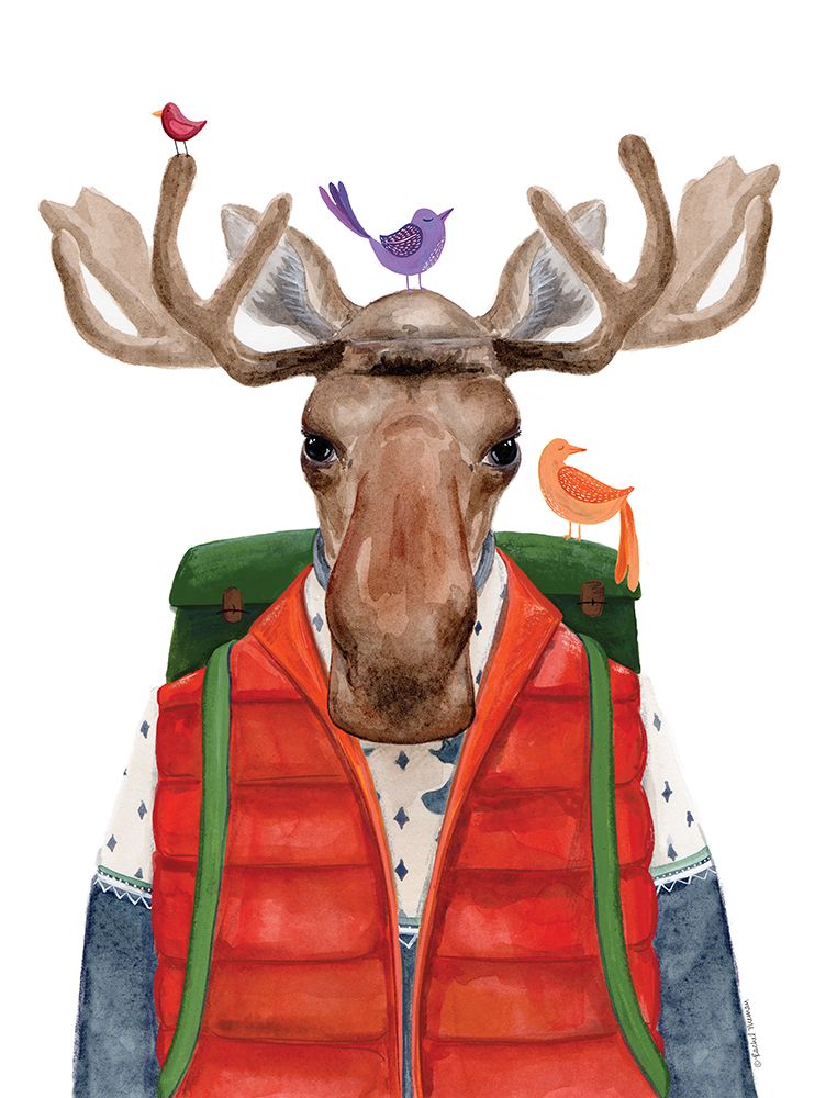 Moose Camper art print by Rachel Nieman for $57.95 CAD