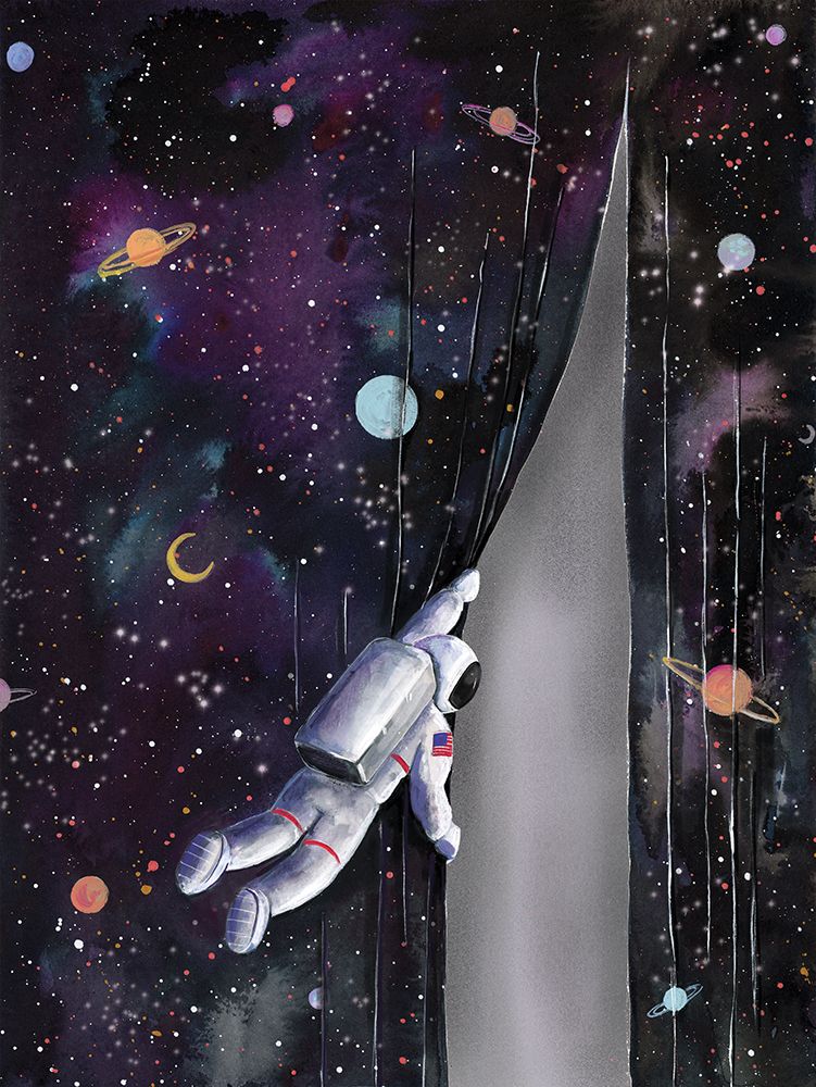 Astronaut in Space art print by Rachel Nieman for $57.95 CAD