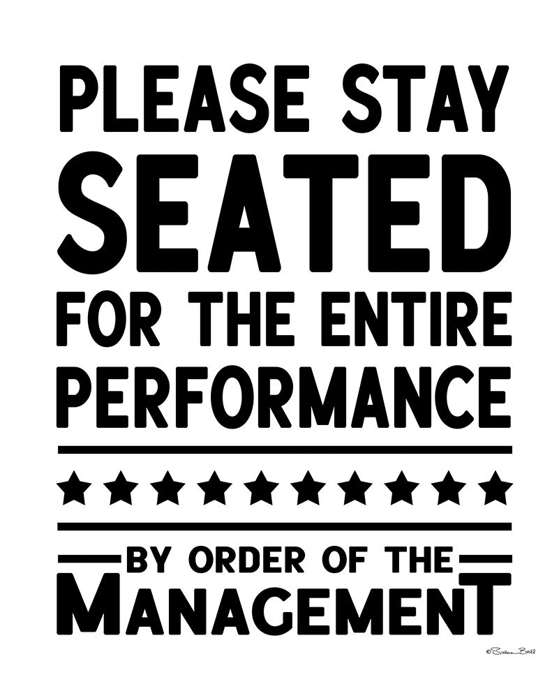 Please Stay Seated art print by Susan Ball for $57.95 CAD