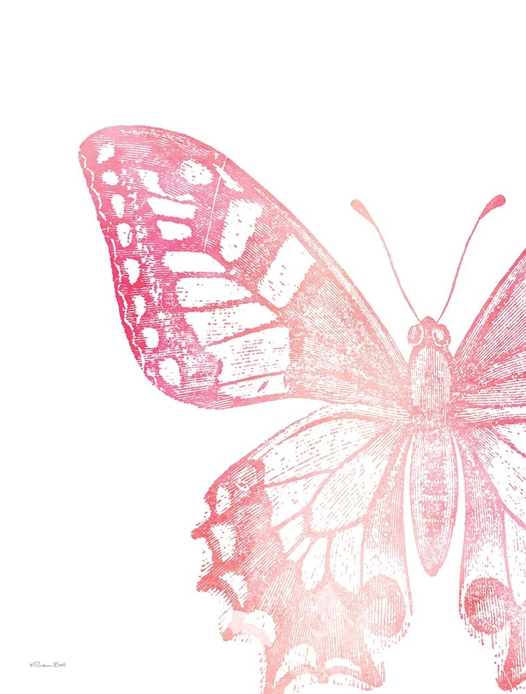 Pink Butterfly I art print by Susan Ball for $57.95 CAD