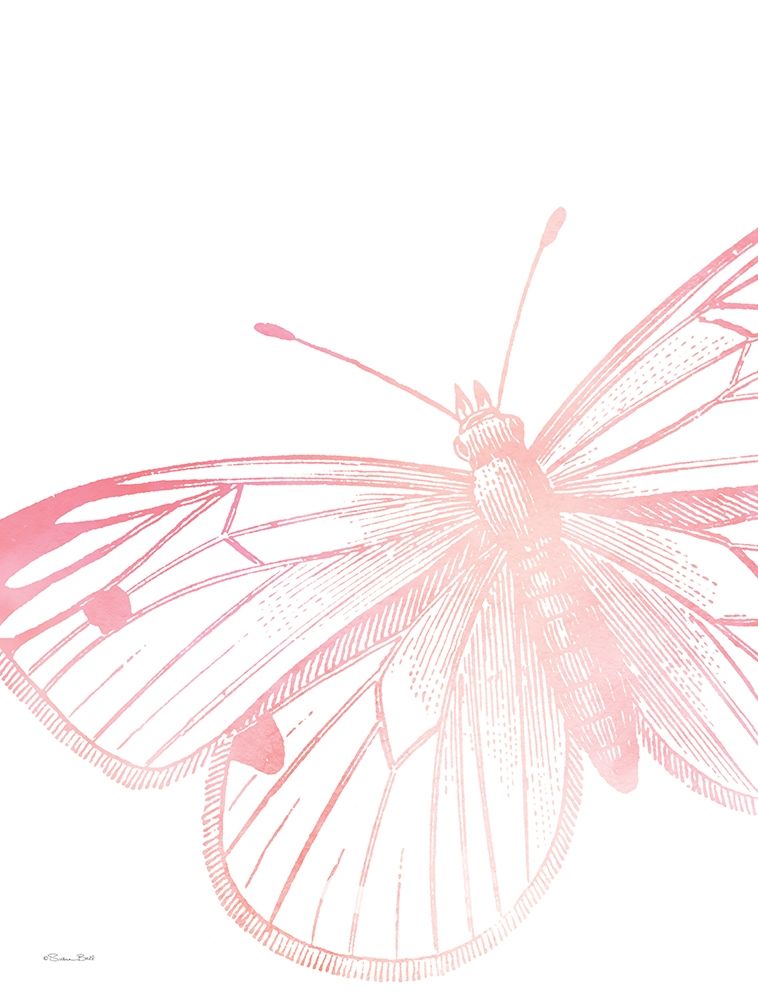 Pink Butterfly II art print by Susan Ball for $57.95 CAD