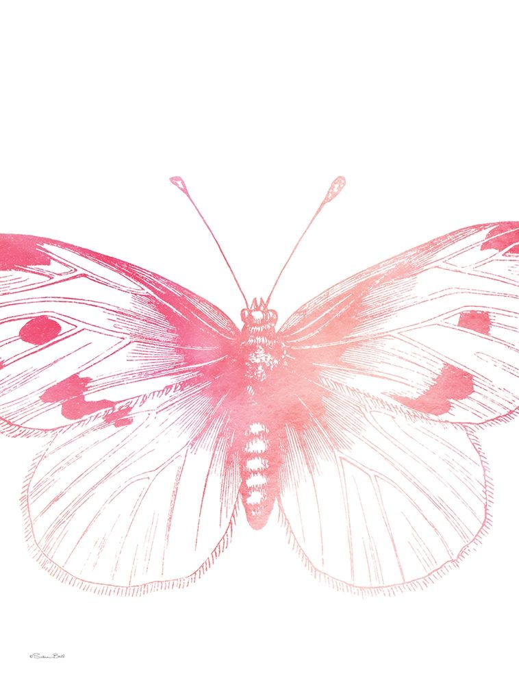 Pink Butterfly III art print by Susan Ball for $57.95 CAD