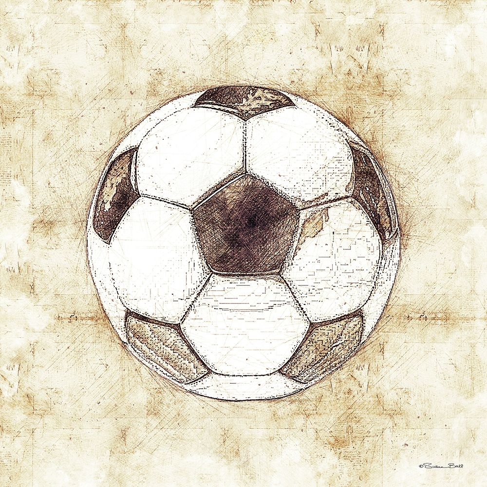 Soccer Sketch art print by Susan Ball for $57.95 CAD