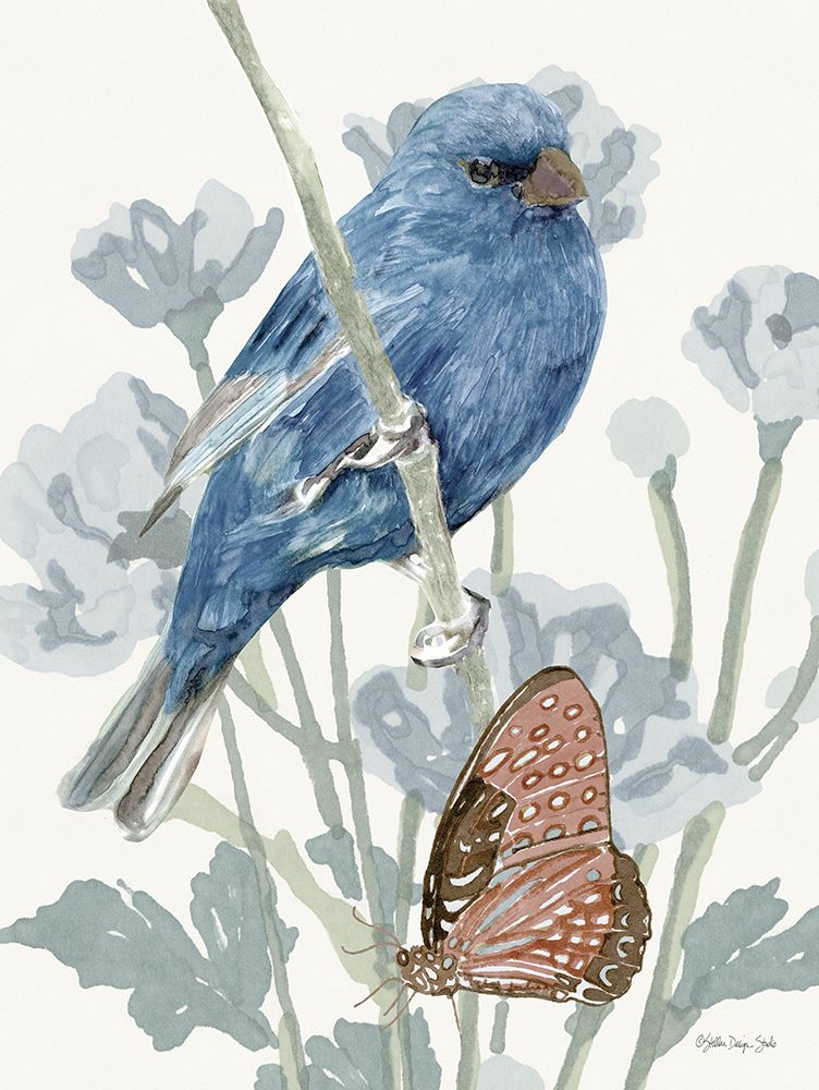 Bird and Butterfly art print by Stellar Design Studio for $57.95 CAD