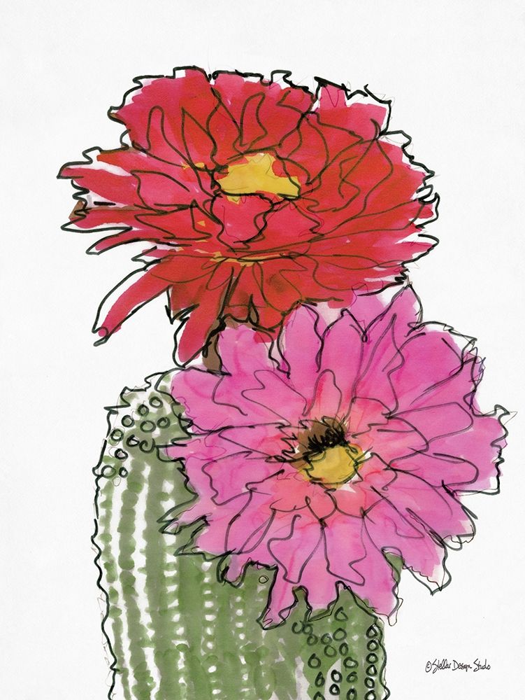 Cactus Flower 1   art print by Stellar Design Studio for $57.95 CAD