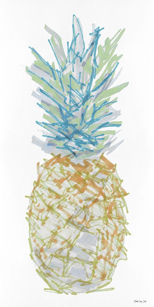 Sketchy Pineapple 1 art print by Stellar Design Studio for $57.95 CAD