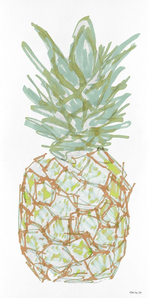 Sketchy Pineapple 2 art print by Stellar Design Studio for $57.95 CAD