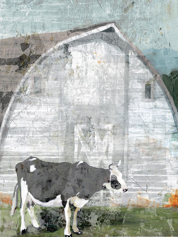 Barn with Cow art print by Stellar Design Studio for $57.95 CAD