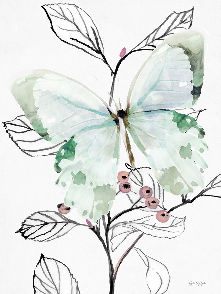 Butterfly Branch art print by Stellar Design Studio for $57.95 CAD