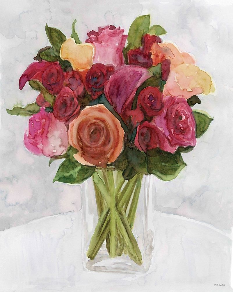 Vase with Flowers II art print by Stellar Design Studio for $57.95 CAD