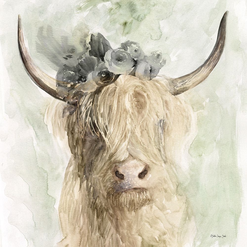 Cow and Crown I art print by Stellar Design Studio for $57.95 CAD