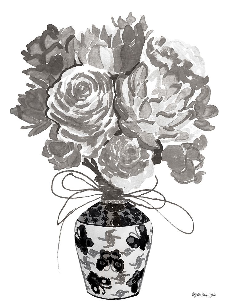 Gray Bouquet art print by Stellar Design Studio for $57.95 CAD