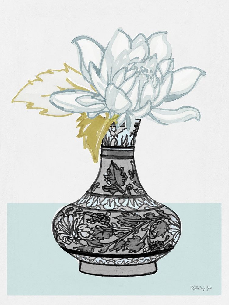 Flower Vase with Pattern I art print by Stellar Design Studio for $57.95 CAD