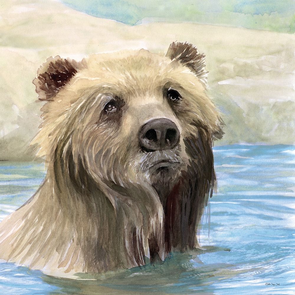 Bear Bath art print by Stellar Design Studio for $57.95 CAD