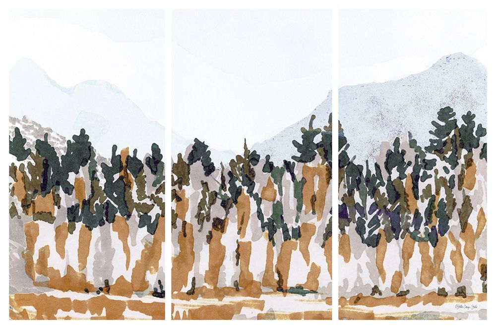 Big Mountain Triptych art print by Stellar Design Studio for $57.95 CAD