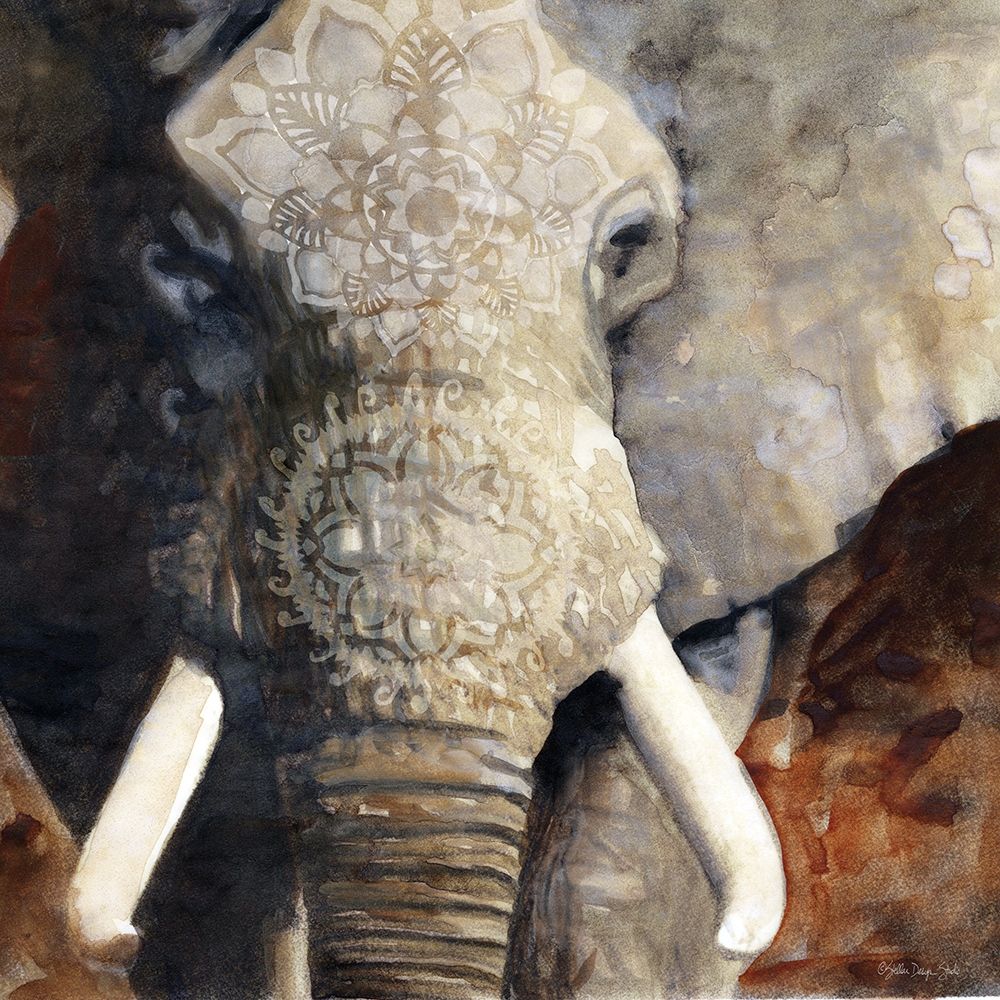 Mandala Elephant art print by Stellar Design Studio for $57.95 CAD