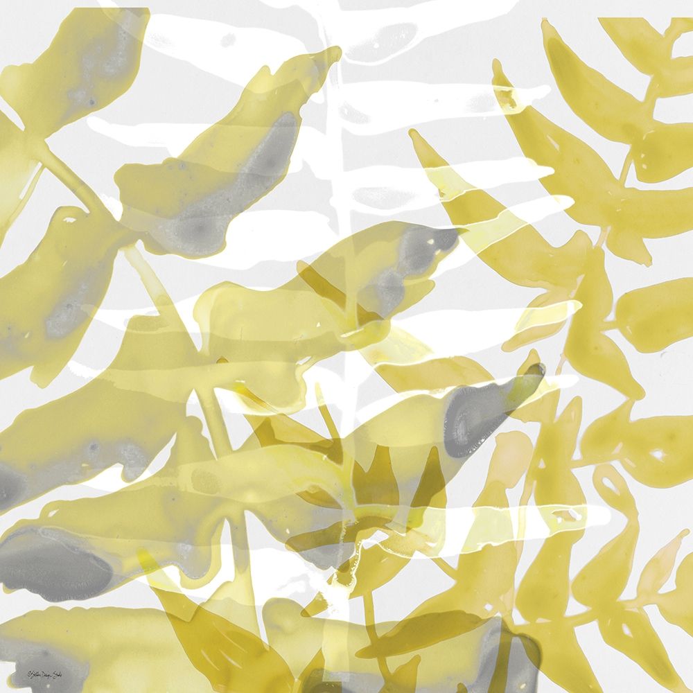 Yellow-Gray Leaves 1 art print by Stellar Design Studio for $57.95 CAD