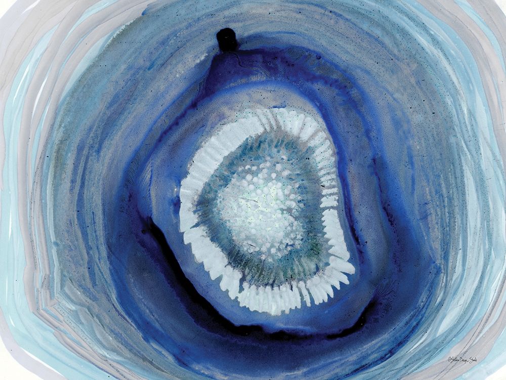 Shades of Blue Agate art print by Stellar Design Studio for $57.95 CAD